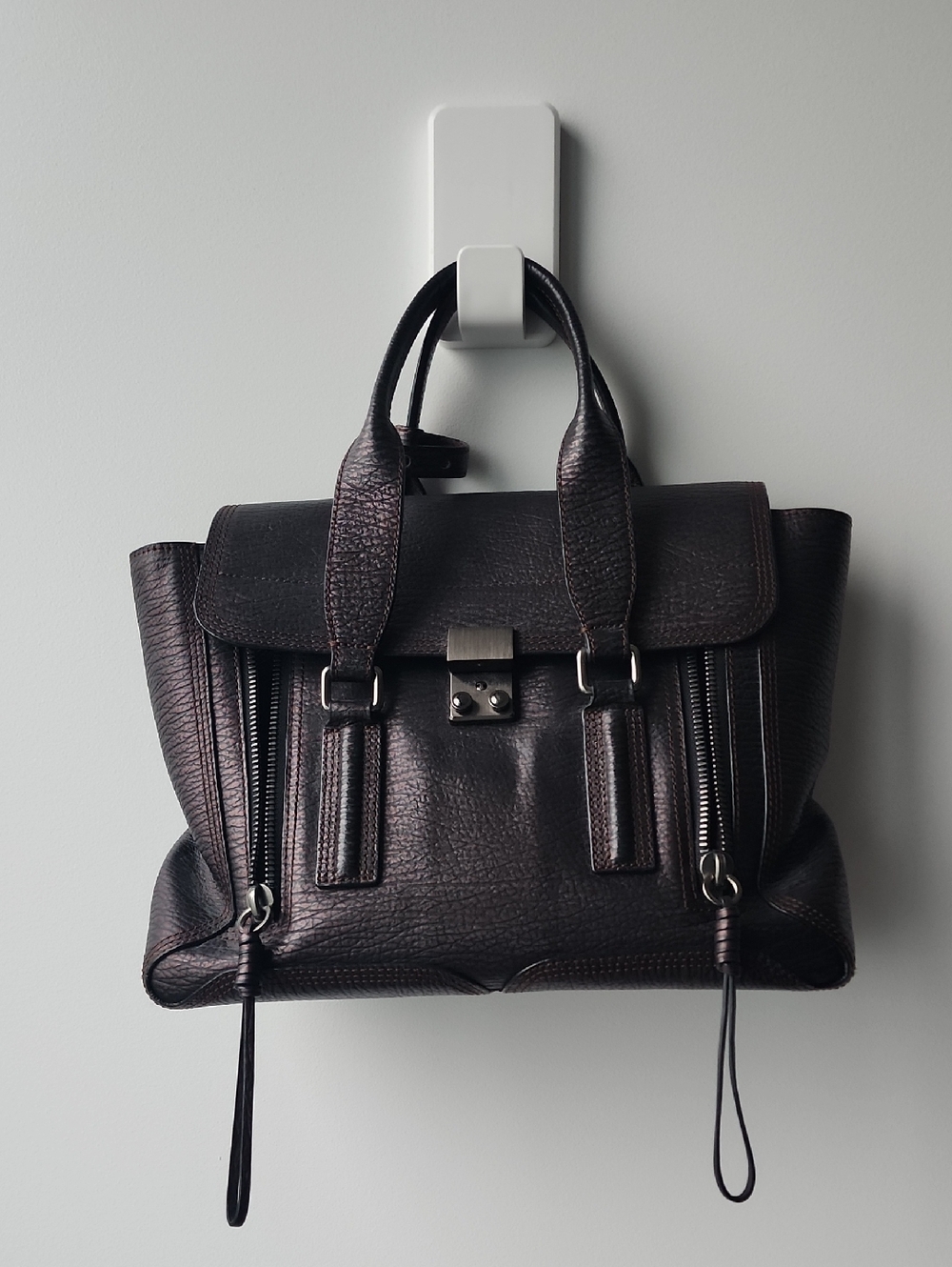 3.1 Phillip Lim Medium Black Bronze Pashli Satchel Bag